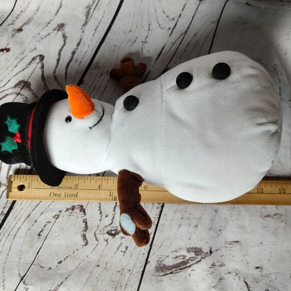 Mary Meyers Plush Snowman With Zipper Hat And Blue Bird - Picture 10 of 10